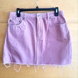 Dark Pink Jean Skirt Mini
